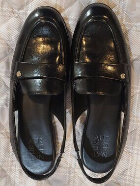 Naturalizer Black Milo-Sling Slingback Flats Size 9.5M